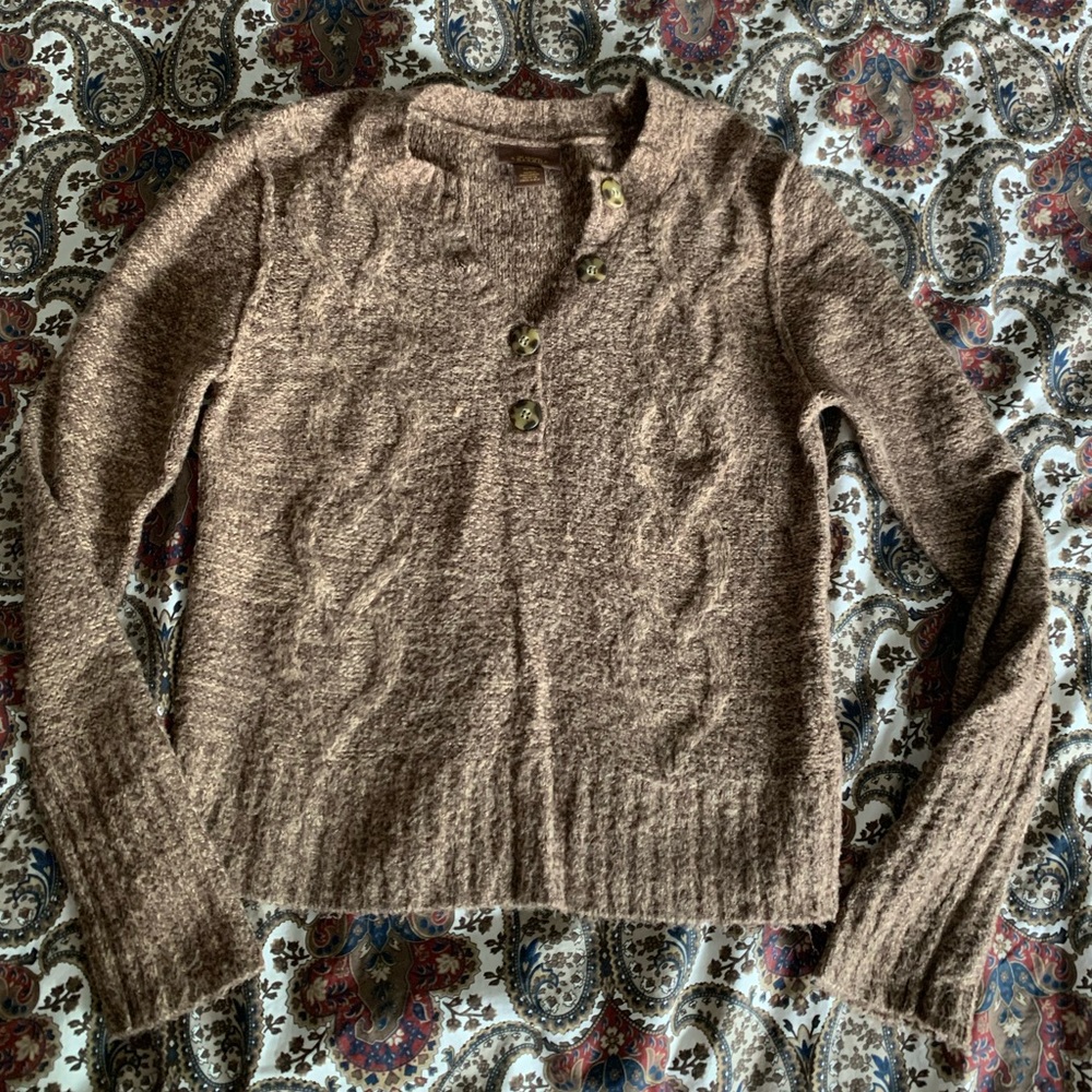 Arizona Jeans Quarter Button Sweater XL